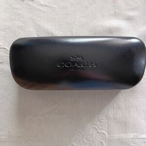 Coach New York, Eyeglass/Sunglass, Hard Cover Clamshell Case, Black, EUC